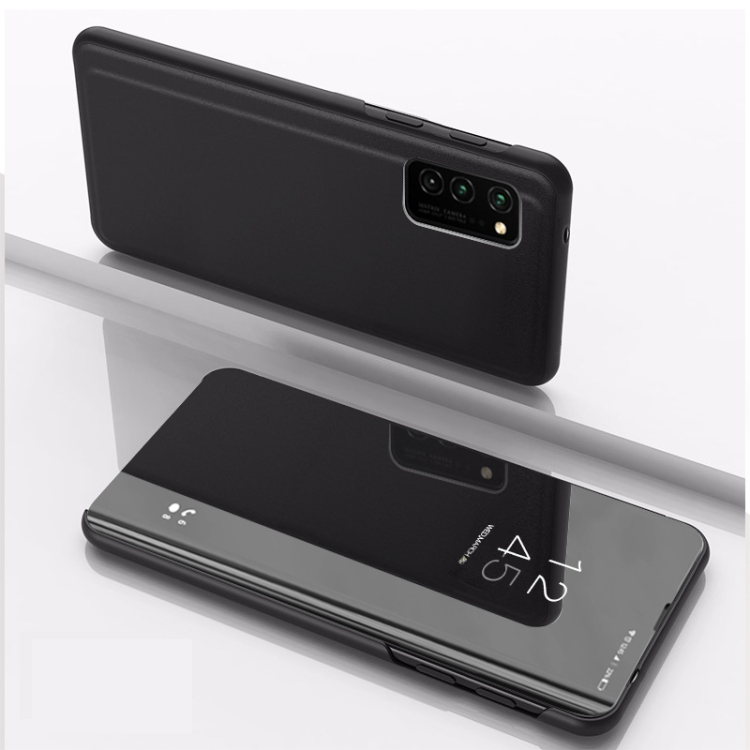

For Huawei V30/V30 Pro Plated Mirror Horizontal Flip Leather Case with Holder(Black)