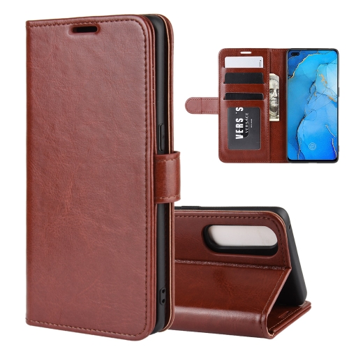 

For OPPO RENO 3 PRO R64 Texture Single Horizontal Flip Protective Case with Holder & Card Slots & Wallet& Photo Frame(Brown)