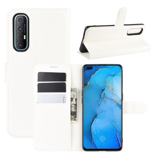 

For OPPO Reno 3 Pro Litchi Texture Horizontal Flip PU Leather Protective Case with Holder & Card Slots & Wallet(White)