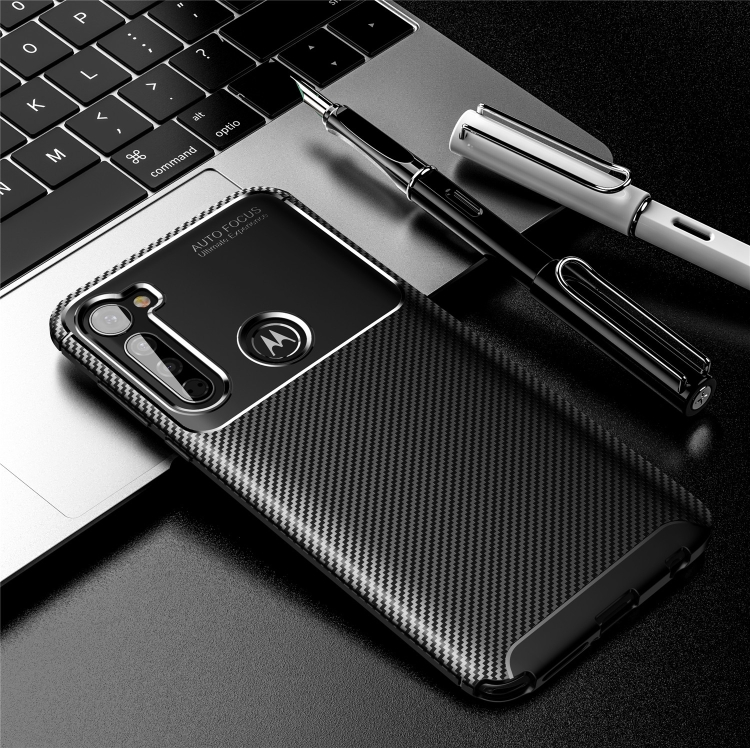 

For MOTO One Fusion Plus Carbon Fiber Texture Shockproof TPU Case(Black)