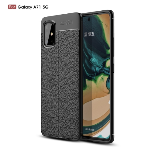 

For Galaxy A71 5G Litchi Texture TPU Shockproof Case(Black)