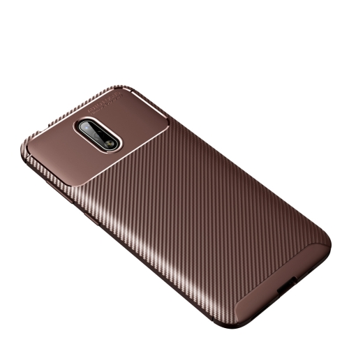 

For Nokia 2.3 Carbon Fiber Texture Shockproof TPU Case(Brown)