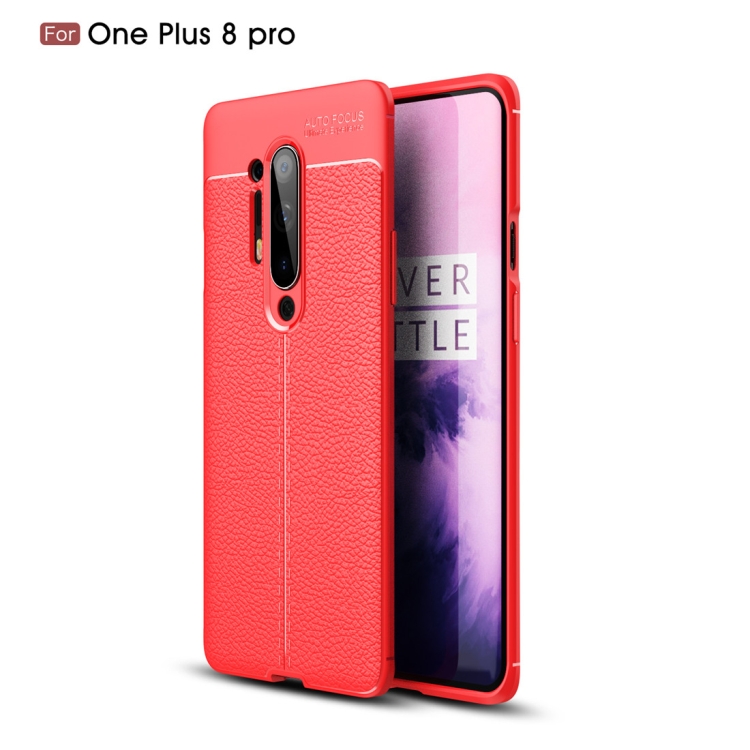 

For OnePlus 8 Pro Litchi Texture TPU Shockproof Case(Red)