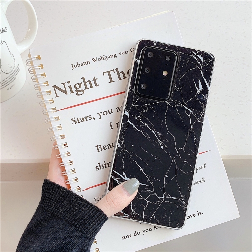 

For Galaxy A71 High Quality TPU Smooth Marbled IMD Mobile Phone Case(Black F30)