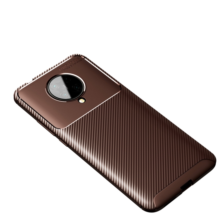 

For Xiaomi Redmi K30 Pro Carbon Fiber Texture Shockproof TPU Case(Brown)