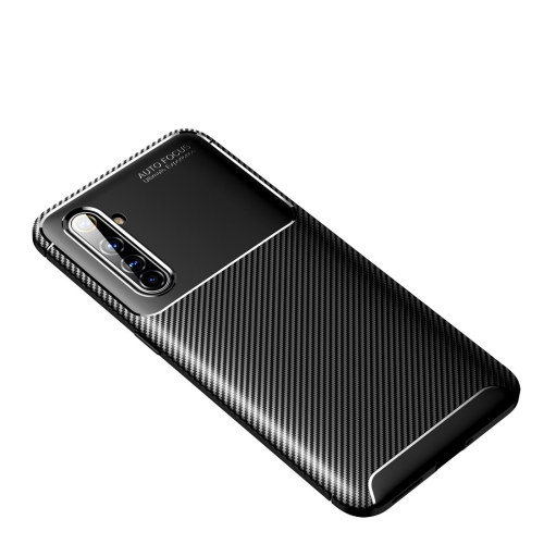

For OPPO Realme X50 Pro Carbon Fiber Texture Shockproof TPU Case(Black)