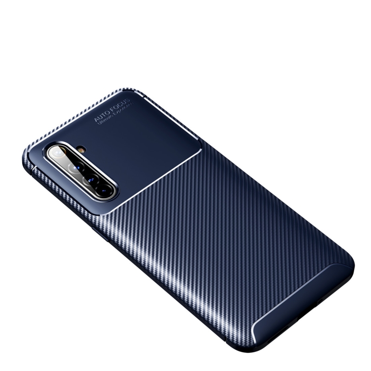 

For OPPO Realme X50 Pro Carbon Fiber Texture Shockproof TPU Case(Blue)