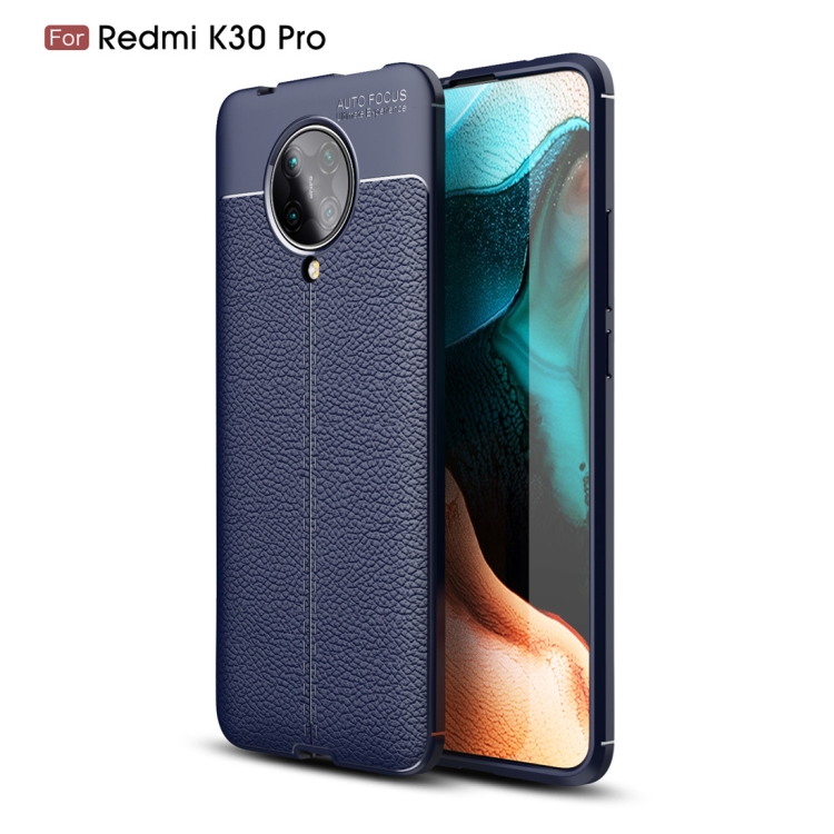 

For Xiaomi Redmi K30 Pro Litchi Texture TPU Shockproof Case(Navy Blue)