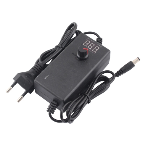 

3-24V 1A AC To DC Adjustable Voltage Power Adapter Universal Power Supply Display Screen Power Switching Charger, Plug Type:EU