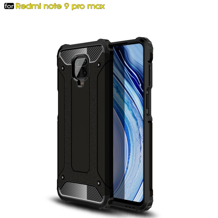 

For Xiaomi Redmi Note 9 Pro Max Magic Armor TPU + PC Combination Case(Black)