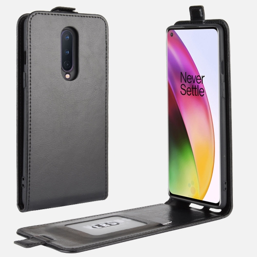 

For OnePlus 8 R64 Texture Single Vertical Flip Leather Protective Case with Card Slots & Photo Frame(Black)