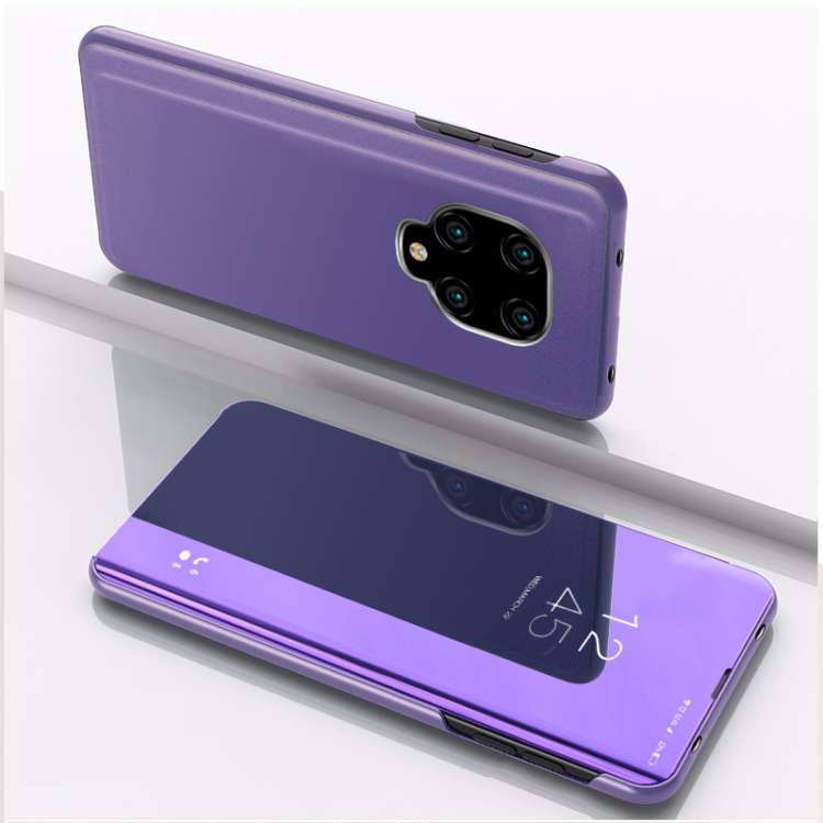 

For Xiaomi Redmi Note9 Pro/Note9 Pro Max/Note 9S/Note9 Plated Mirror Horizontal Flip Leather Case with Holder(Purple Blue)