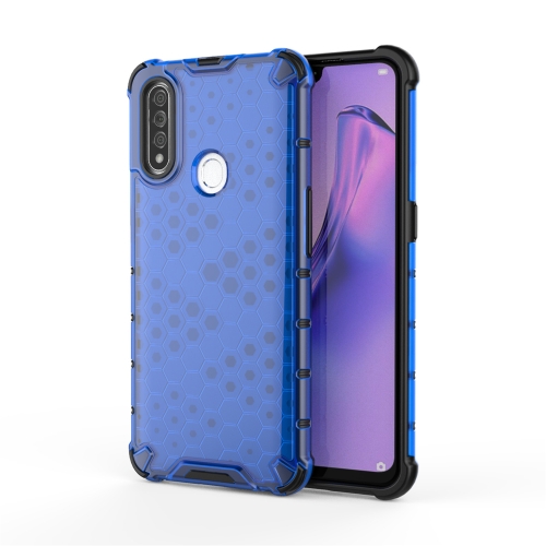 

For OPPO A8/A31 Shockproof Honeycomb PC + TPU Case(Blue)