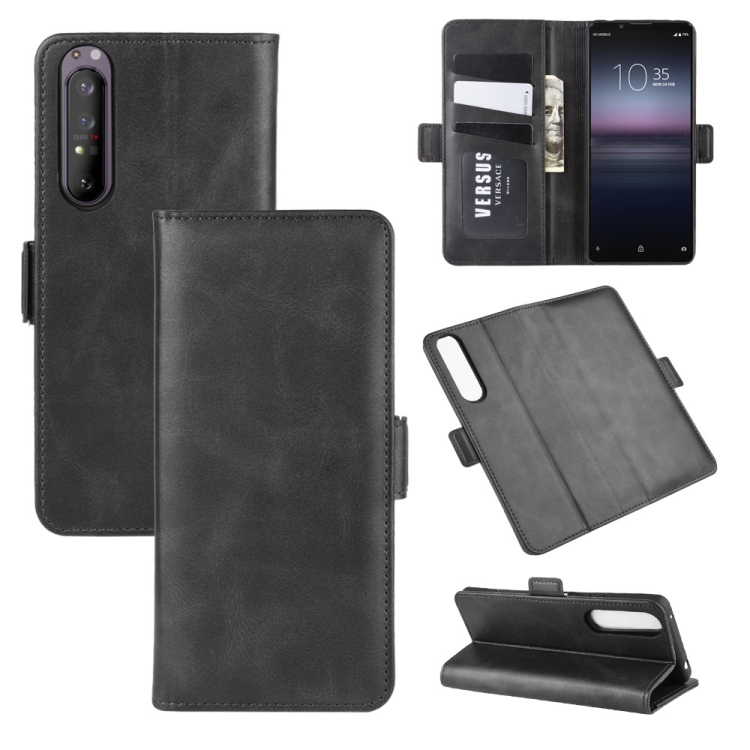 

For Sony Xperia 1 II Dual-side Magnetic Buckle Horizontal Flip Leather Case with Holder & Card Slots & Wallet(Black)