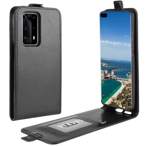 

For Huawei P40 Pro+/P40 Pro Plus R64 Texture Single Vertical Flip Leather Protective Case with Card Slots & Photo Frame(Black)