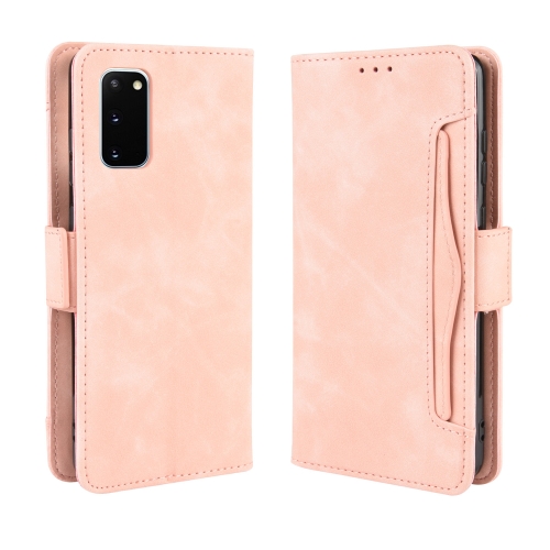 

For Galaxy S20 / S20 5G Wallet Style Skin Feel Calf Pattern Leather Case with Separate Card Slot(Pink)