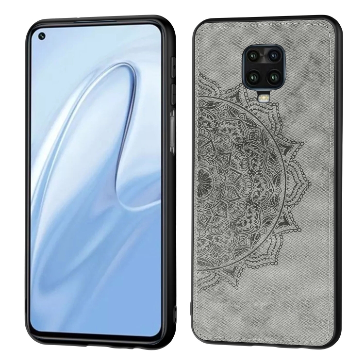 Sunsky Para Xiaomi Redmi Note 9s Note 9 Pro Note 9 Pro Mandala Funda De Tela En Relieve Pc Tpu Funda Para Teléfono Móvil Con Función Magnética Y Correa De Mano Gris