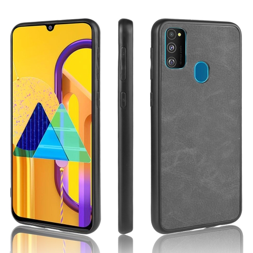 

For Galaxy M21 Shockproof Sheep Skin PC + PU + TPU Case(Light black)