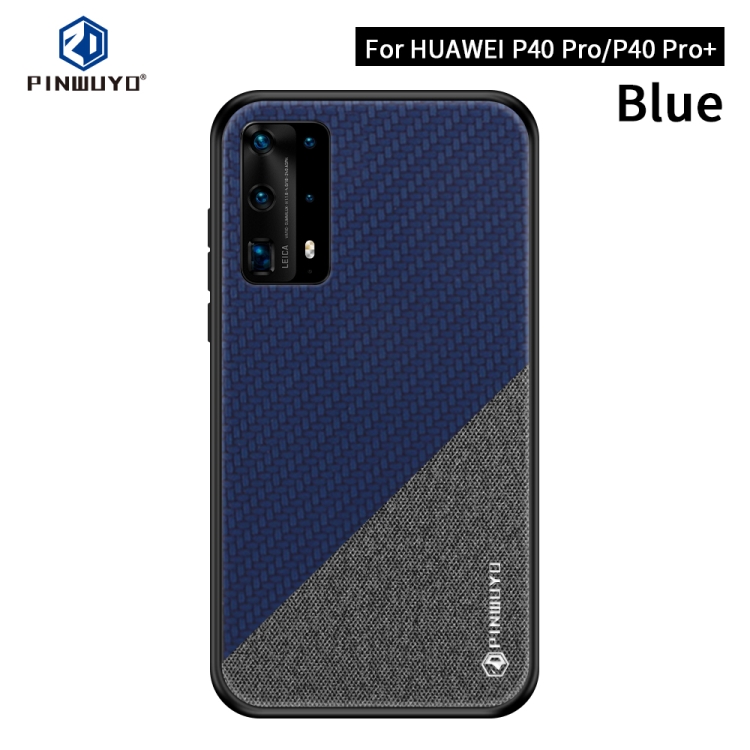 

For Huawei P40 pro / P40pro+ PINWUYO Rong Series Shockproof PC + TPU+ Chemical Fiber Cloth Protective Cover(Blue)