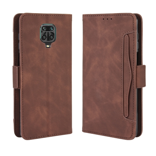 

For Xiaomi Redmi Note 9 Pro / Note 9s / Note 9 Pro Max Wallet Style Skin Feel Calf Pattern Leather Case with Separate Card Slot(Brown)