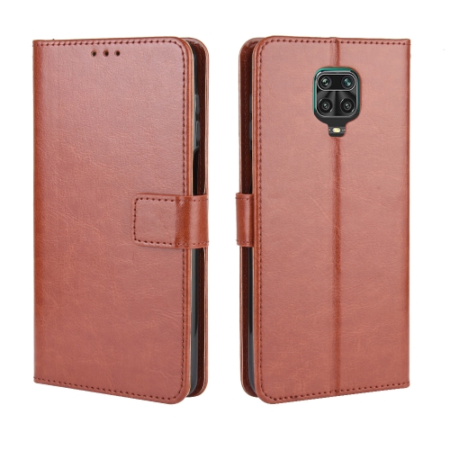 

For Xiaomi Redmi Note 9 Pro / Note 9s / Note 9 Pro Max Retro Crazy Horse Texture Horizontal Flip PU Leather Case with Holder & Card Slots & Photo Frame(Brown)