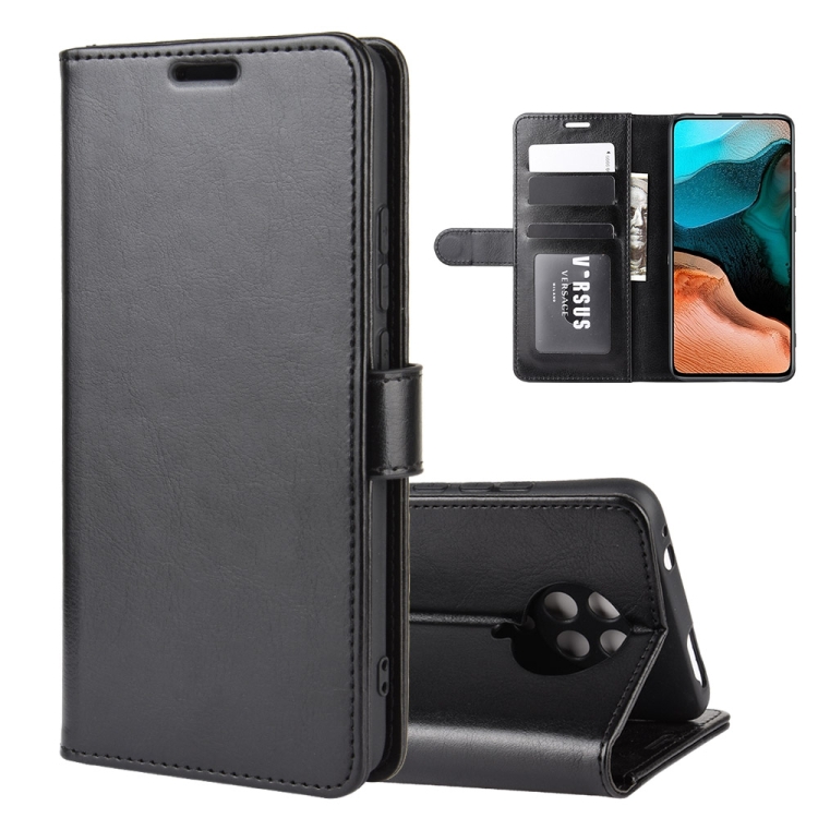 

For Xiaomi Redmi K30 Pro R64 Texture Single Horizontal Flip Protective Case with Holder & Card Slots & Wallet& Photo Frame(Black)