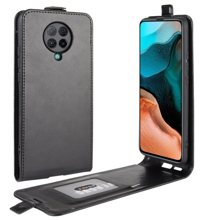 

For Xiaomi Redmi K30 Pro R64 Texture Single Vertical Flip Leather Protective Case with Card Slots & Photo Frame(Black)