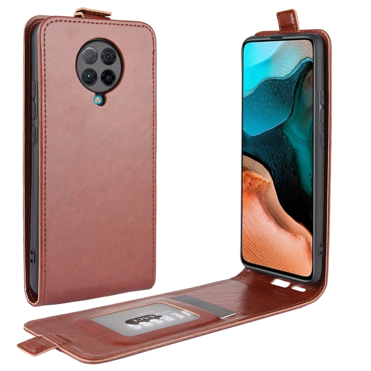 

For Xiaomi Redmi K30 Pro R64 Texture Single Vertical Flip Leather Protective Case with Card Slots & Photo Frame(Brown)