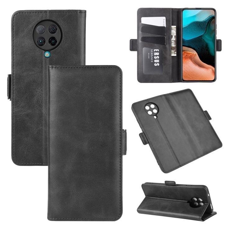 

For Xiaomi Redmi K30 Pro Dual-side Magnetic Buckle Horizontal Flip Leather Case with Holder & Card Slots & Wallet(Black)