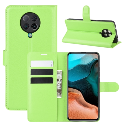 

For Xiaomi Redmi K30 Pro Litchi Texture Horizontal Flip Protective Case with Holder & Card Slots & Wallet(Green)