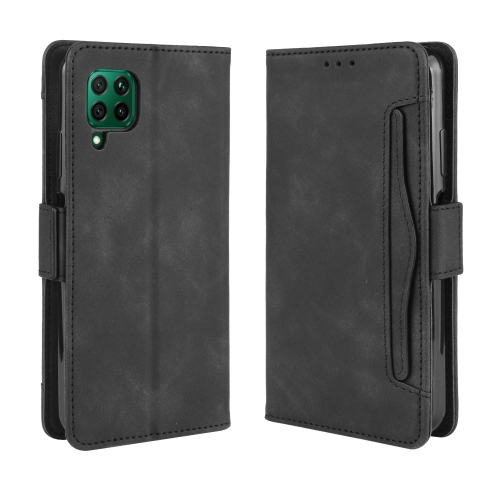 

For Huawei nova 7i/P40 lite/Nova 6SE Wallet Style Skin Feel Calf Pattern Leather Case ，with Separate Card Slot(Black)