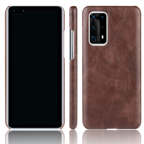 

For Huawei P40 Pro+/P40 Pro Plus Shockproof Litchi Texture PC + PU Case(Brown)