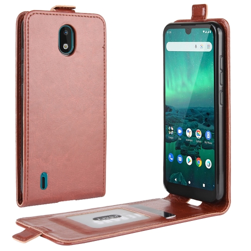 

For Nokia 1.3 R64 Texture Single Vertical Flip Leather Protective Case with Card Slots & Photo Frame(Brown)