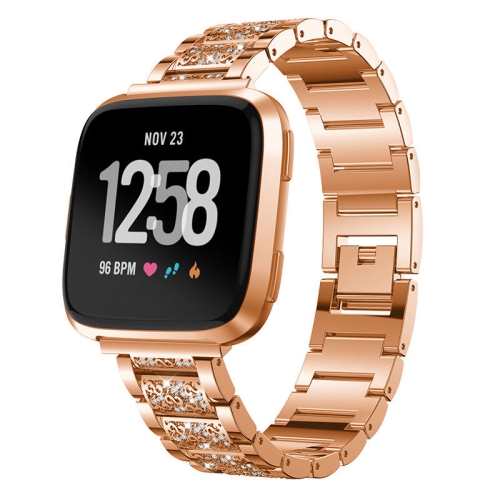 

For Huami 1 / Huami 2 / Ticwatch1 / Ticwatch Pro / Samsung Galaxy Watch 46mm / Samsung S3 / Huawei Watch2 Pro / Huawei GT / Huawei Glory Magic Full Diamond Models Metal Inlay Universal 22MM Strap(Rose Gold)