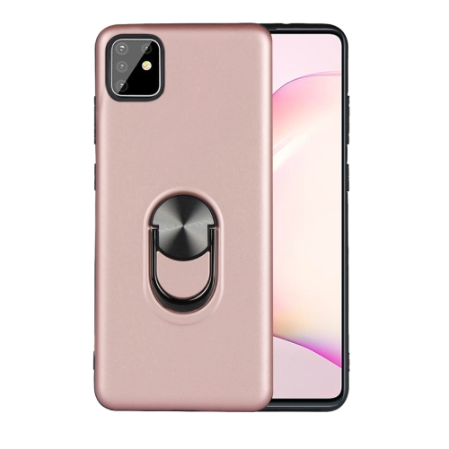 

For Galaxy Note10 Lite & A81 & M60s 360 Rotary Multifunctional Stent PC+TPU Case with Magnetic Invisible Holder(Rose Gold)