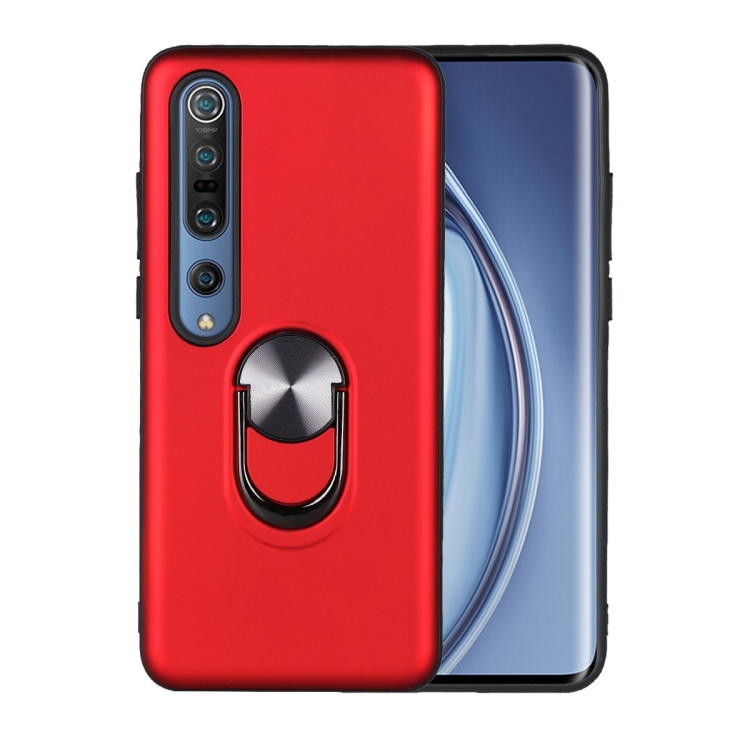 

For Xiaomi Mi 10 & 10 Pro 360 Rotary Multifunctional Stent PC+TPU Case with Magnetic Invisible Holder(Red)