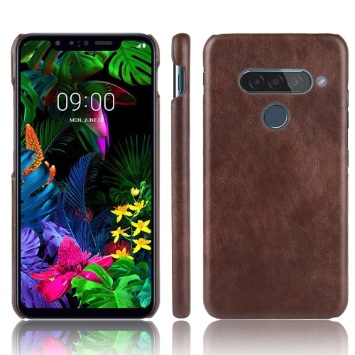 

For LG G8S ThinQ Shockproof Litchi Texture PC + PU Case(Brown)