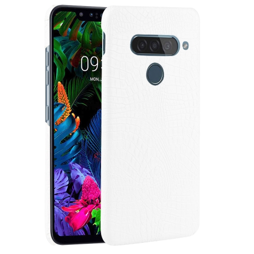 

For LG G8S ThinQ Shockproof Crocodile Texture PC + PU Case(White)