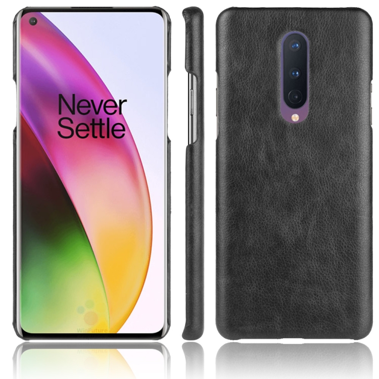 

For OnePlus 8 Shockproof Litchi Texture PC + PU Case(Black)