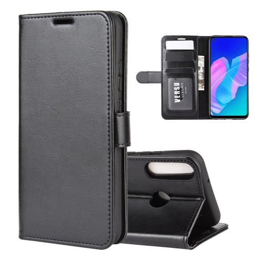 

For Huawei P40 lite E R64 Texture Single Horizontal Flip Protective Case with Holder & Card Slots & Wallet& Photo Frame(Black)