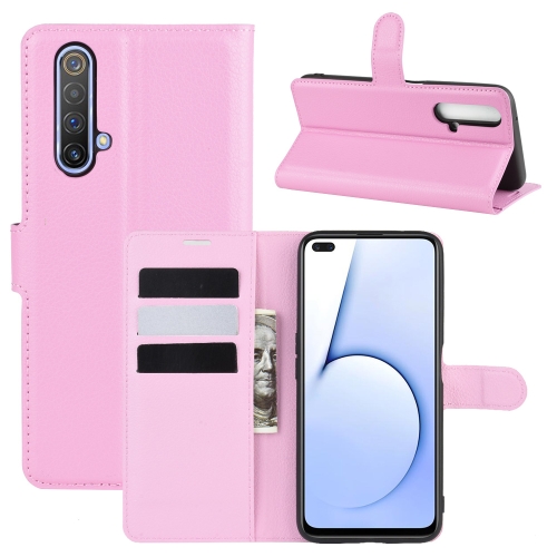 

For OPPO Realme X50 5G Litchi Texture Horizontal Flip Protective Case with Holder & Card Slots & Wallet(Pink)