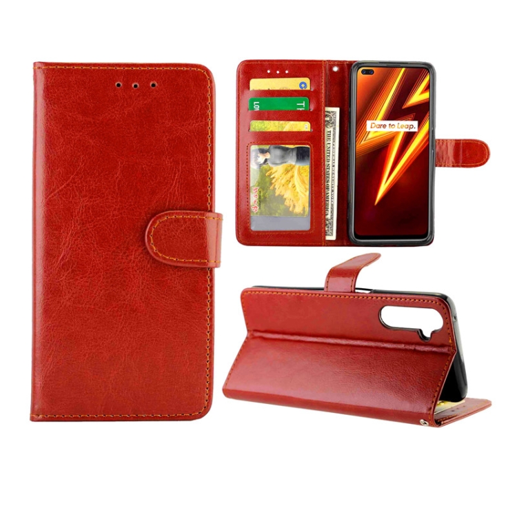 

For OPPO Realme6 Pro Crazy Horse Texture Leather Horizontal Flip Protective Case with Holder & Card Slots & Wallet & Photo Frame(Brown)