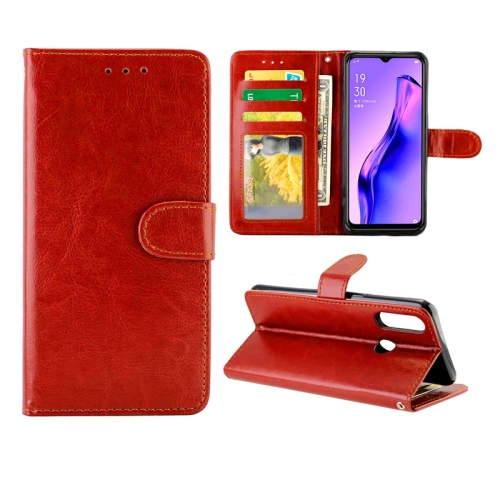 

For OPPO A31/A8 Crazy Horse Texture Leather Horizontal Flip Protective Case with Holder & Card Slots & Wallet & Photo Frame(Brown)
