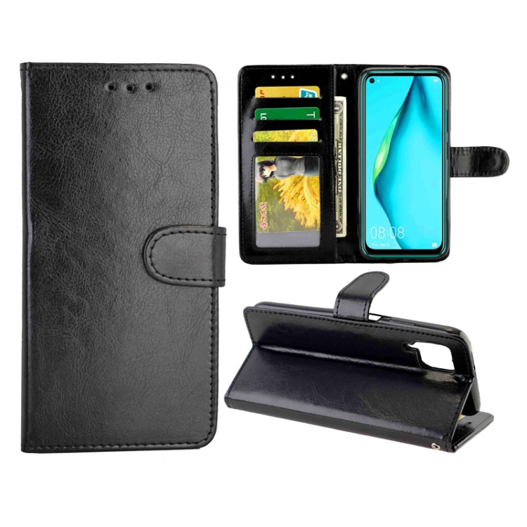 

For Huawei P40lite/Nova6Se/Nova7i Crazy Horse Texture Leather Horizontal Flip Protective Case with Holder & Card Slots & Wallet & Photo Frame(black)