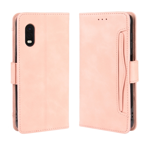 

For Galaxy Xcover Pro Wallet Style Skin Feel Calf Pattern Leather Case with Separate Card Slot(Pink)