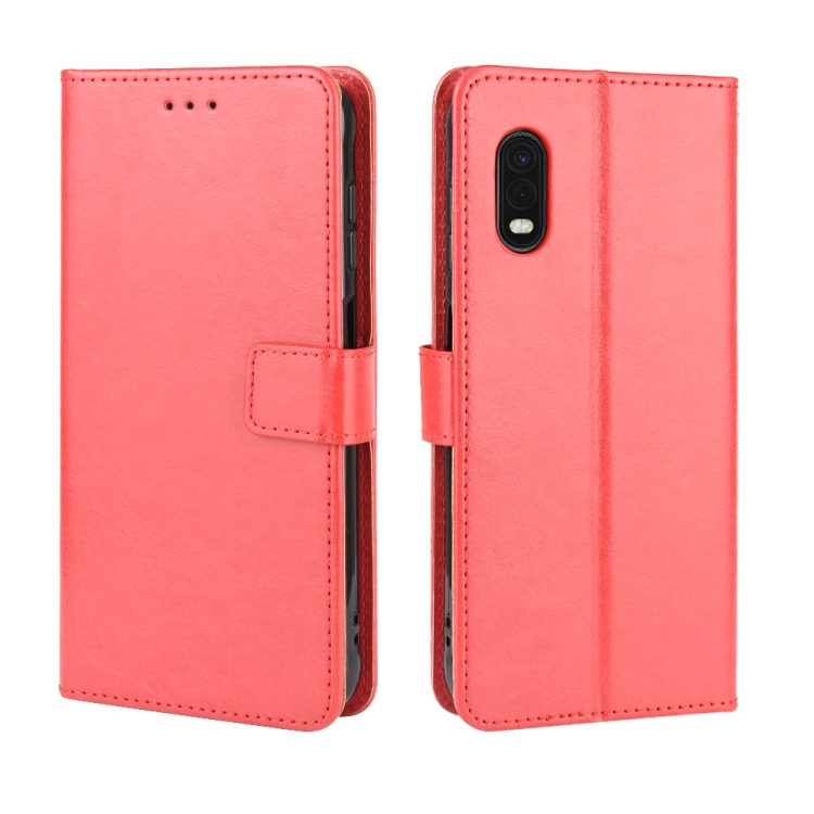 

For Galaxy Xcover Pro Retro Crazy Horse Texture Horizontal Flip Leather Case with Holder & Card Slots & Photo Frame(Red)
