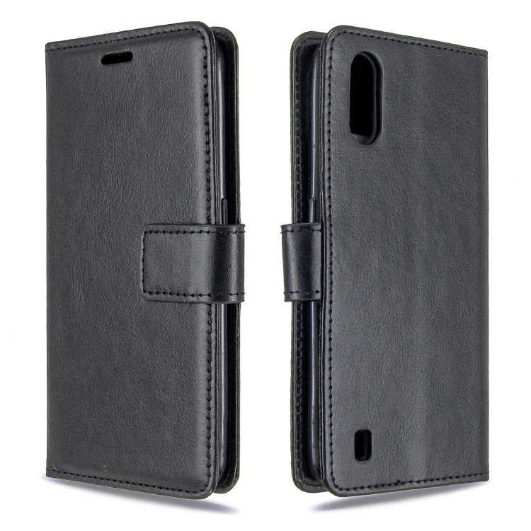 

For Galaxy A01 Crazy Horse Texture Horizontal Flip Leather Case with Holder & Card Slots & Wallet & Photo Frame(black)