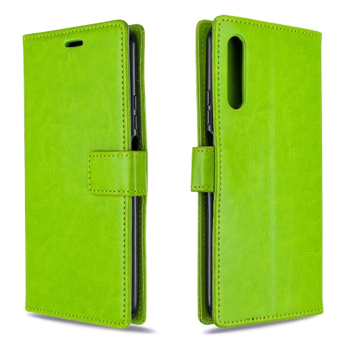 

For Huawei Y9S Crazy Horse Texture Horizontal Flip Leather Case with Holder & Card Slots & Wallet & Photo Frame(greed)