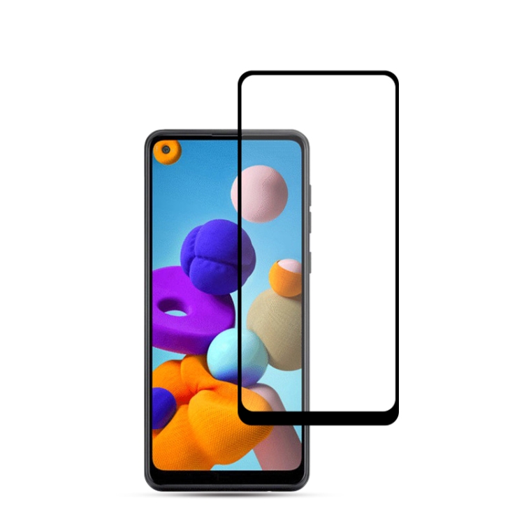 

For Galaxy A21 mocolo 0.33mm 9H 2.5D Full Glue Tempered Glass Film