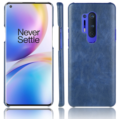 

For OnePlus 8 Pro Shockproof Litchi Texture PC + PU Case(Blue)